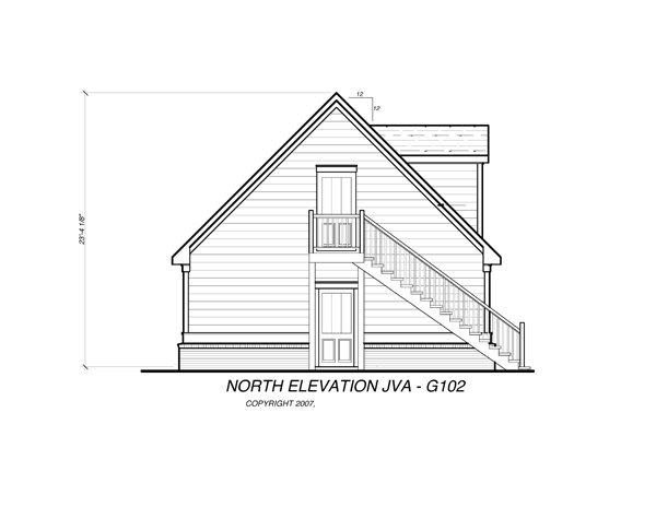 Rear Elevation image of HANSON II House Plan